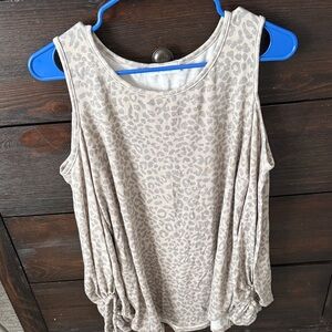 First Love Beige Leopard Print Blouse